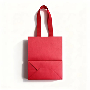 Sacs en papier kraft brun imprimés en gros avec matériaux recyclés, sacs de courses personnalisés avec logo, poignée en papier couché, cadre photo, ruban - Product Image 1