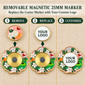 Marqueur de balle de golf double face magnétique amovible pour souvenirs de club, tournois et magasins de détail - Product Image 4