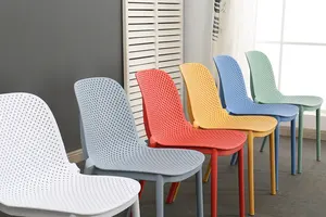 Creative Italian Light Luxury Modern Minimalist High-end Glossy Rectangular Household Furniture <b>Room</b> Plastic <b>Dining</b> <b>Chair</b> - Product Image 5