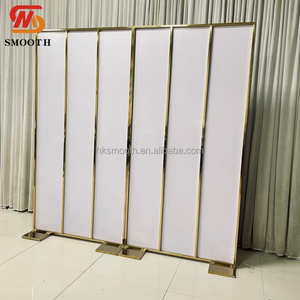 SMOOTH Popular Selling Wedding Banquet Party Stage Decoration Stainless Steel Wall <b>Backdrop</b> - Product Image 2