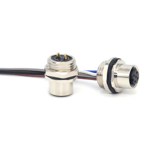 M12 5Pin Plug Câble Femelle Connecteur Circulaire Étanche Soudure PCB <span class=keywords><strong>Jack</strong></span> Angle Droit Panneau Montage Connecteur - Product Image 4