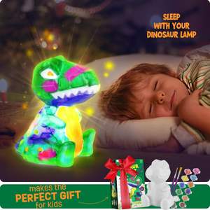 Nieuwe Ontwerpen Kunst & Ambachten <span class=keywords><strong>Kit</strong></span> Voor Kinderen Diy Dinosaurus Led Licht Speelgoed Voor Kinderen Verf Uw Eigen Dinosaurus Lamp <span class=keywords><strong>Kit</strong></span> - Product Image 6