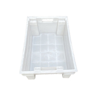 Boîtes de stockage logistique en plastique de qualité alimentaire, empilables, couleur blanche, pour la chaîne du froid, vente en gros