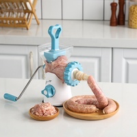 Presse à viande, oignon et ail manuelle en plastique ABS écologique portable avec lames en acier inoxydable