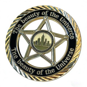 Moneda de doble cara hueca de estilo antiguo para celebración de aniversario, insignia del Departamento de EE. UU., medalla de torneo de fútbol. - Product Image 2