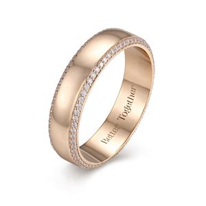 Bague en or jaune 12g 18K 14K 10K Or massif véritable Diamant cultivé en laboratoire Bijoux personnalisés Bague de mariage faite à la main Ensemble de bagues pour couple Port quotidien - Product Image 1