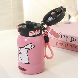 Children's Cartoon Stainless Steel Vacuum <b>Flask</b> With Straw And Lid 316 Back To School Water <b>Bottle</b> For Kids - Product Image 2