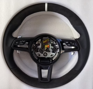 Volant en cuir Alcantara personnalisé pour Cayenne Panamera Cayman 718 991 911 Macan Style <span class=keywords><strong>GT</strong></span> amélioré - Product Image 2