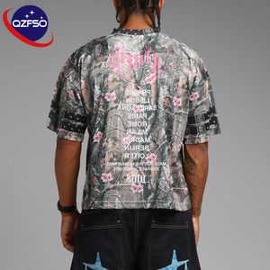 QZFSO Custom Men Y2K Grunge Mesh Streetwear Shirt Oversized Sublimation Graphic V-neck Sporty Tee All-Over Print Football Jersey - Product Image 2