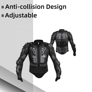 BKブランド赤/黒オートバイライディングジャケットPE素材通気性メッシュ布男性用オフロードクラッシュプロテクター - Product Image 2