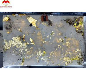 Importazione brasiliana Patagonia muro di granito lastra di pietra naturale Bookmatch quarzite Pandora sfondo di illuminazione per soggiorno - Product Image 1