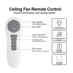 ไฟพัดลมติดเพดานแบบพับเก็บได้36W, ไฟ LED DC 110V 42นิ้วหรูหราใช้ในห้องนั่งเล่นร้านอาหาร