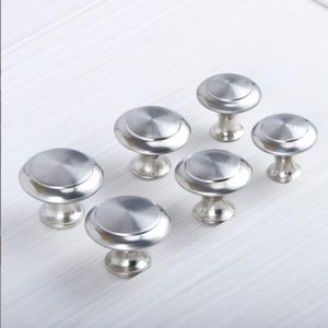 Stainless Steel Round Mushroom Cabinet Drawer Wardrobe Shoe <b>Door</b> <b>Handles</b> Single Hole Modern Minimalist 906 Metal - Product Image 1