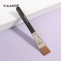 Maange Marque privée Nylon Cheveux Vegan Doux Tête Plate Pinceau Masque Visage Pinceau Unique
