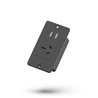 Multiprise encastrée de petite taille pour bureau, prise de courant encastrée pour conférence avec ports USB-A et USB-C, mobilier de bureau