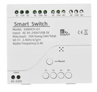 Tuya modul saklar WiFi nirkabel cerdas 4 saluran, Remote Control aplikasi 5V USB 85-32 V AC 7-250 dengan cangkang rumah pintar