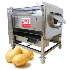 IKE ticari rulo fırça patates soyma makinesi fırçalanmış patates soyucu endüstriyel