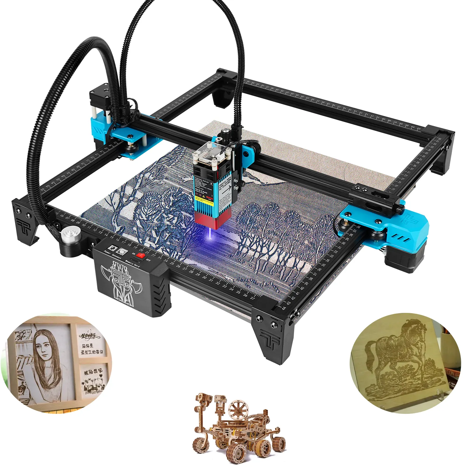 Twotrees TTS55 3d laser cutting and engraving machine printer Engraving Size 300*300mm 40w Cnc Diy Desktop Engraving Machine