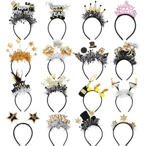 Bandes élastiques pour cheveux en rubans colorés promotionnels, décorations <span class=keywords><strong>de</strong></span> fête du Nouvel An dans différents styles, 27,2*21,5 cm - Product Image 5