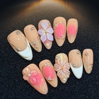 Ongles artificiels en acrylique faits à la main, de luxe, personnalisés, de haute qualité, élégants et tendance, pour les doigts