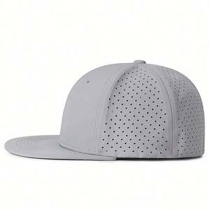 Casquettes de baseball Hip Hop unies à visière plate, entièrement élastiques, respirantes, pour jeunes sportifs - Product Image 3