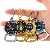 Porte-clés en alliage de zinc avec logo personnalisé, ouvre-bouteille en métal émaillé 3D/2D, porte-clés ouvre-bouteille personnalisé pour bar