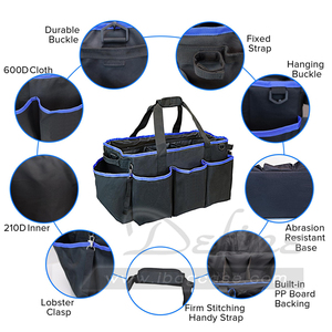 Fournisseur de confiance personnalisé Organisateur de <span class=keywords><strong>coffre</strong></span> de nettoyage automatique Sac de rangement pour <span class=keywords><strong>voiture</strong></span> avec sac de polisseuse - Product Image 5