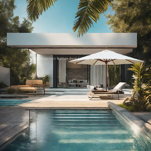 Grand jardin, patio, arrière-cour, <span class=keywords><strong>parasol</strong></span> de marché extérieur imperméable au soleil 360 pour restaurant, café, affaires, parasols de grande taille - Product Image 1