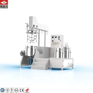Homogeneizador de mezcla de crema cosmética planetaria de 300L, máquina mezcladora de elevación hidráulica a pequeña escala personalizada