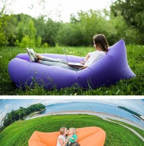 Modern Lazy <b>Inflatable</b> <b>Sofa</b> Outdoor Portable Beach Foldable Camping Music Festival Living Room Sleeping Bag Oxford Cloth+PE - Product Image 4