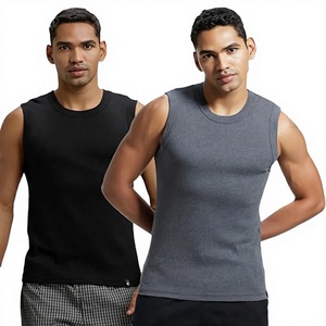 Summer 180G Plus Size Breathable Eco-Friendly Anti-shrink Quick Dry Knitted Sporty Solid O-Neck 100% Cotton Tight Fitting Men's - Product Image 3
