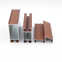 Perfiles de Extrusión de Aluminio con Acabado de Madera para Muebles de TV, Precio de Fábrica en Vietnam