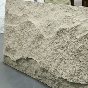 Panel dinding batu pu Dekorasi 3d, batu budaya pu tersedia di dalam dan luar ruangan latar belakang kulit batu dinding