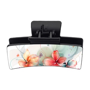 DIY <b>Hair</b> <b>Claw</b> Personalized Wearable <b>Clips</b> Cover PET Sublimation <b>Hair</b> <b>Claw</b> <b>Clips</b> Cover Blanks - Product Image 2