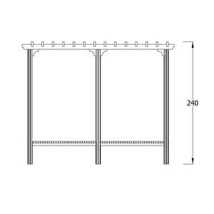 Pergola en bois Soylu Grup 3x1,5m Modèle avec sièges Fabriqué en Turquie - Product Image 2