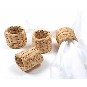 Lot de 100 anneaux de serviette en jacinthe d'eau, naturels, tissés à la main, style bohème, porte-serviettes rustiques pour la décoration de table de ferme, idéal pour la restauration - Product Image 1