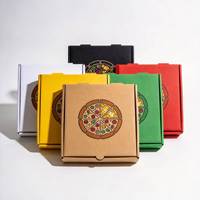 Boîtes à pizza personnalisées imprimées, boîtes à pizza en carton kraft brun ondulé, conformes aux normes alimentaires, disponibles en 7/8/9/10 pouces, boîtes à pizza jetables pour emporter