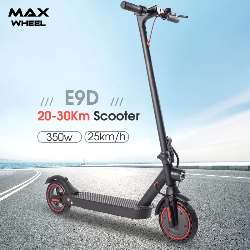 eu warehouse 350w 7.5ah lithium battery 8.5 inch tire E9D citycoco scooter electrique folding electric scooter for sale