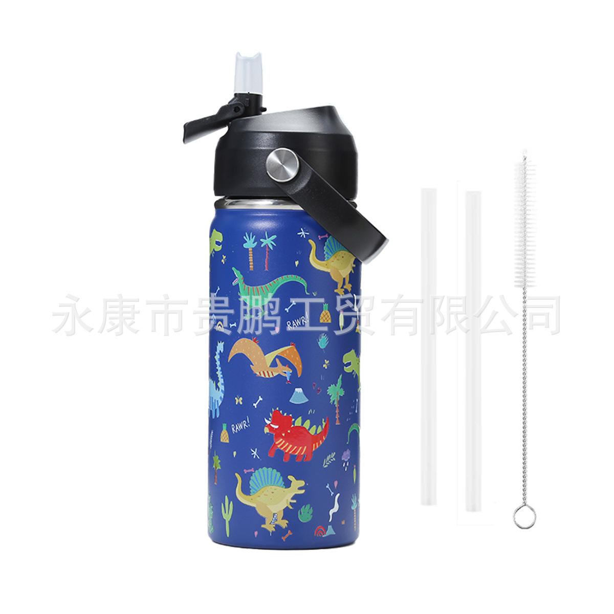 ไดโนเสาร์สีฟ้าพร้อมฝาซิลิโคนสีดำ