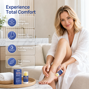 Crème pour les pieds à l'urée et à l'acide salicylique, marque privée, hydratante, exfoliante, réparatrice des peaux mortes, pour talons fendillés - Product Image 4