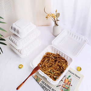 Boîte alimentaire biodégradable jetable, boîte à Bento pour gâteau à <span class=keywords><strong>déjeuner</strong></span>, 10 pièces - Product Image 3