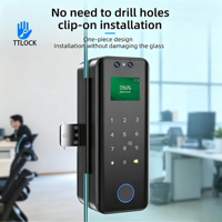 Cerradura Inteligente para Puerta de Vidrio de Aluminio con Reconocimiento Facial WIFI TUYA, con Huella Dactilar, Código, Llave, Control Remoto y Almacenamiento en la Nube