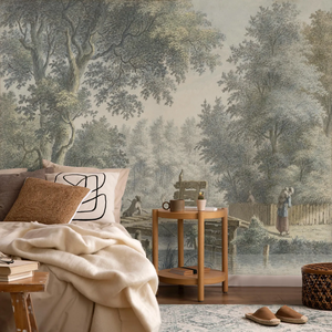 La peinture <span class=keywords><strong>panoramique</strong></span> de jardin rétro est utilisée pour le salon canapé décoration intérieure <span class=keywords><strong>papier</strong></span> peint Mural - Product Image 2