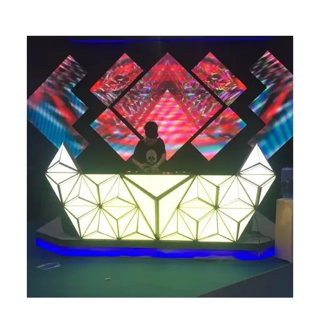 Maan profesional Audio 3D Video LED DJ Mesa cabina pantalla P5 mariposa LED pantalla Panel interior Club nocturno uso