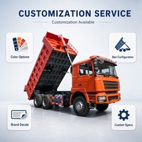 Truk Tipper Bekas 6x4 Weichai 351-450hp Gearbox FAST Kapasitas Angkut 31-40T Ban 12.00R20 Euro 3 Dukungan Lapangan Grosir