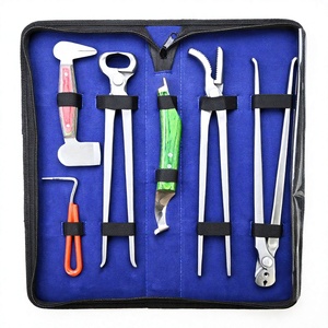 6pcs Professional Farrier Horse Hoof Care Tool Kit Hoof Knife 13 Inch Nail Extractor Hoof Pick Nipper <b>Puller</b> Jaw Clincher Case - Product Image 1