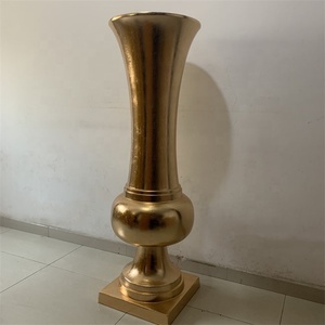 L-526 New Fashion European Style Gold <strong>Flower</strong> <strong>Vase</strong> Fiberglass Material Wedding Large <strong>Flower</strong> <strong>Vase</strong> for Table Decoration - Product Image 5