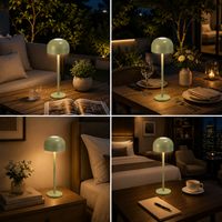 Lampe de table champignon minimaliste contemporaine à commande tactile, alimentée par batterie, sans fil, à intensité variable pour bar, hôtel, chambre à coucher