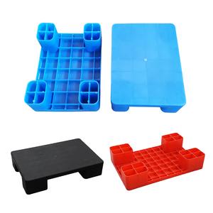 Palette de sol mini légère, empilable, en PEHD bleu, écologique, à face unique, résistante à l'humidité, pour restaurants, cuisines et magasins - Product Image 1