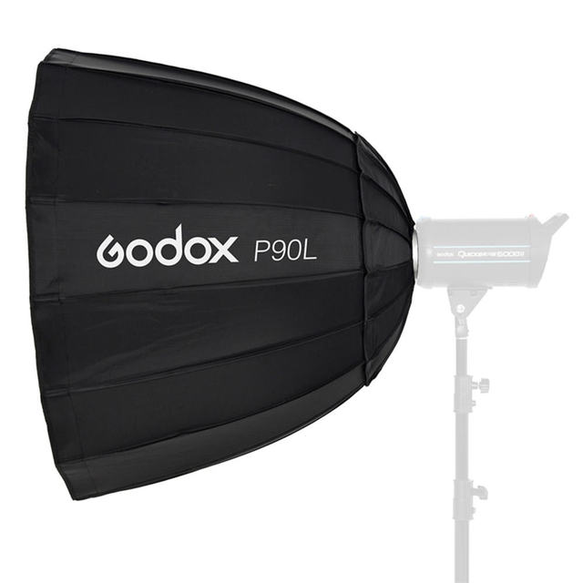 Godox Series Portable P90L 90CM Deep Parabolic Honeycomb Grid Light Softbox Bowens Mount Flash Reflector Photo Studio Soft Box